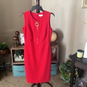 Calvin Klein Sleeveless Red Dress Size 6